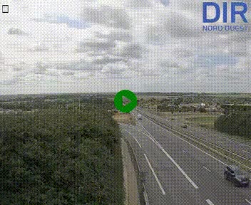 Webcam au début de l'A84 sur le périphérique Ouest de Caen (N814) à hauteur de la sortie 9, Porte de Bretagne