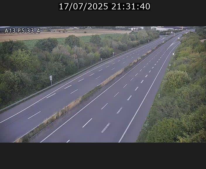 Webcam trafic sur A13 à hauteur de Mondorf-les-Bains en direction d'Altwies