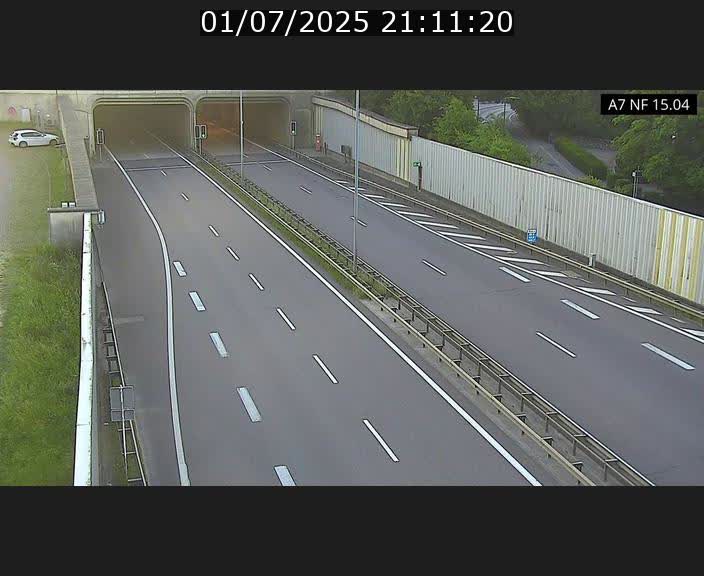 Caméra trafic Luxembourg - A7, Tunnel Mersch, entrée sud, direction Ettelbruck