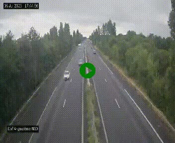 Webcam routière à la fin de la N10, en périphérique ouest d'Angouleme, proche de la jonction avec l'A10