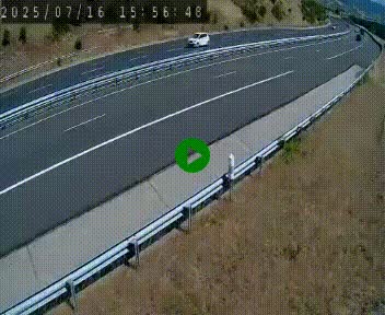 Caméra autoroutière France - A75, Engayresque, entre Millau et Séverac-le-Chateau, en direction de Montpellier
