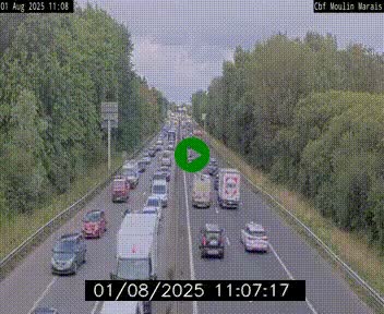 Webcam sur le périphérique de Nantes (N844) entre la Porte de Saint-Luce et la Porte d'Anjou, à l'est de la ville