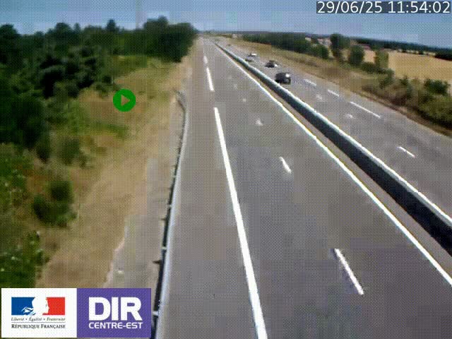 Webcam sur le contournement de Valence, sur la Nationale 7, à la jonction avec la N532, caméra orientée vers Grenoble