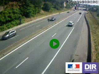 Caméra autoroutière sur l'A47 à hauteur de Givors, a proximité de Lyon. La webcam est orientée vers Lyon