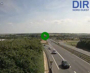Webcam au début de l'A84 sur le périphérique Ouest de Caen (N814) à hauteur de la sortie 9, Porte de Bretagne