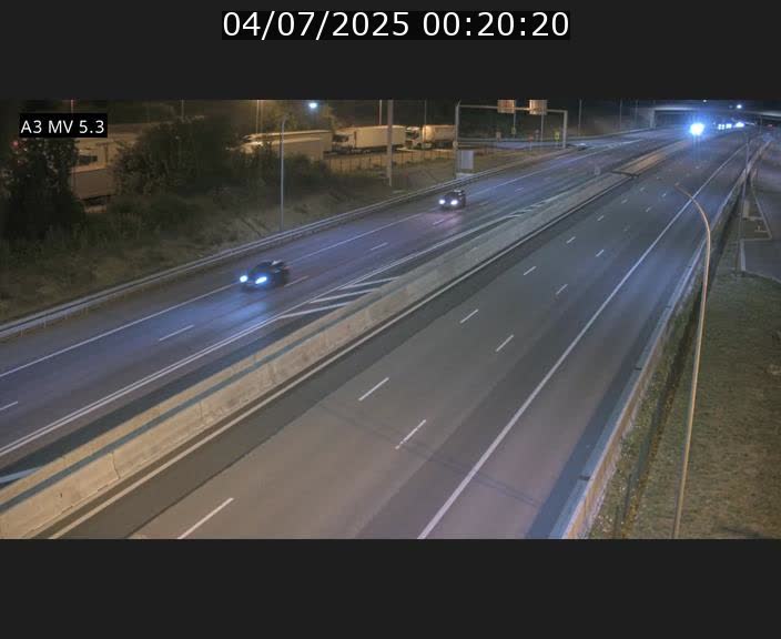 Webcam à l'Aire de Berchem au Luxembourg sur l'A3. Vue orientée vers la France