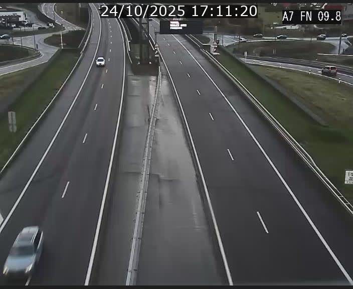 Caméra trafic Luxembourg - A7, Tunnel Gousselerbierg, sortie sud, direction rond-point Lorentzweiler (BK 9.9)