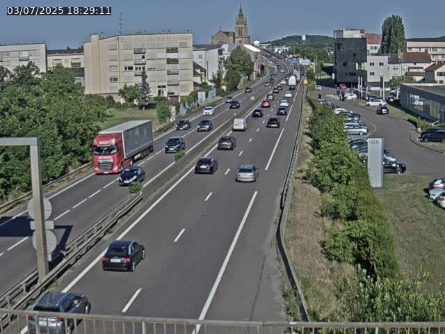 Caméra autoroute France - A31, Thionville direction Metz