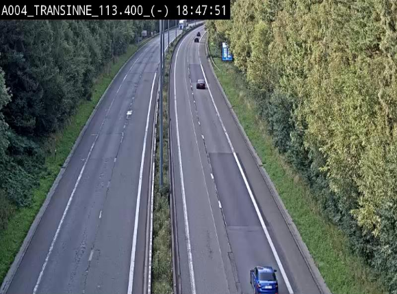 Caméra trafic E411 (A4) - Transinne direction Namur - BK 113.425