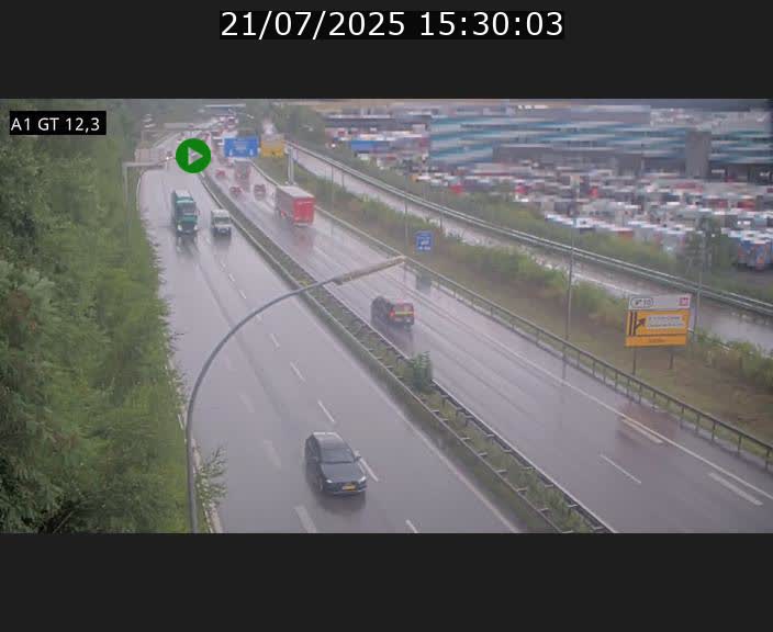 Traffic live webcam Luxembourg Senningerberg - A1 direction Allemagne - BK 12.3