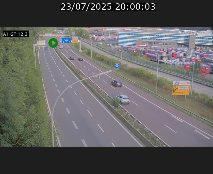 Traffic live webcam Luxembourg Senningerberg - A1 direction Allemagne - BK 12.3