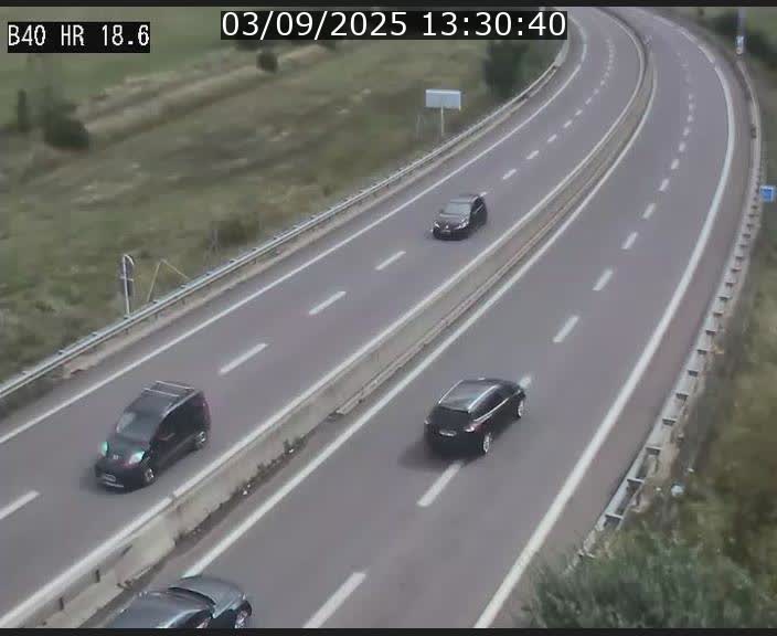Webcam sur la route de liaison entre Micheville et Esch-Belval à la frontière entre le Luxembourg et la France. Vue orientée vers la Lorraine.