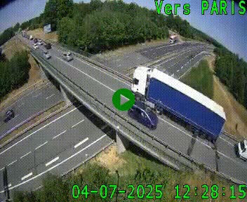 Clone of Caméra routière sur l'autoroute A20 au nord de Limoges, à la jonction avec la N520. Vue orientée vers Paris