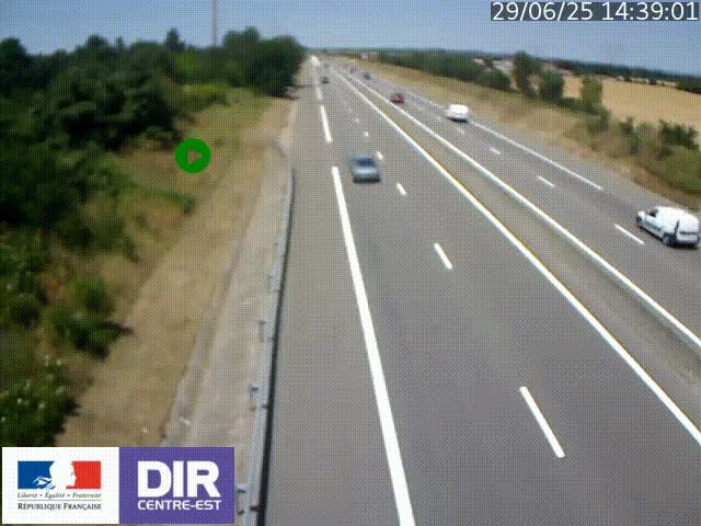 Webcam sur le contournement de Valence, sur la Nationale 7, à la jonction avec la N532, caméra orientée vers Grenoble