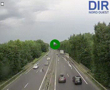 Webcam sur le périphérique de Caen (N814) à l'est de la ville, à Mondeville hauteur de la sortie 2, Presqu'île-Rives de l'Orne, au bout de l'autoroute A13