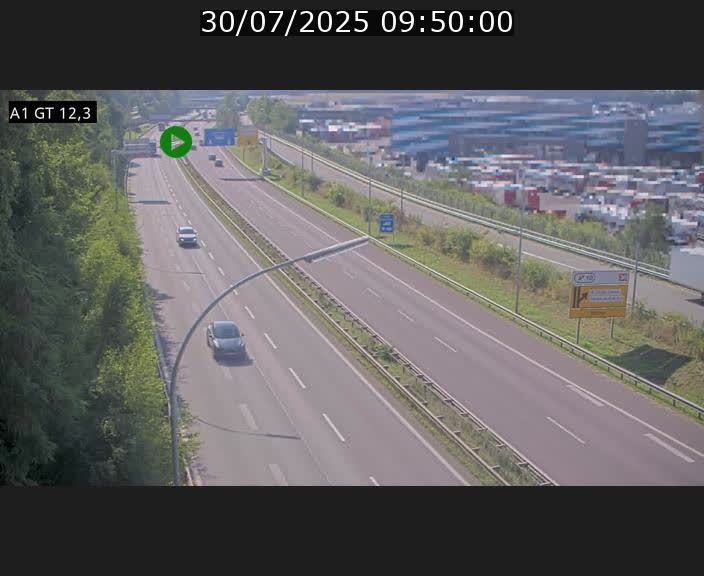 Traffic live webcam Luxembourg Senningerberg - A1 direction Allemagne - BK 12.3