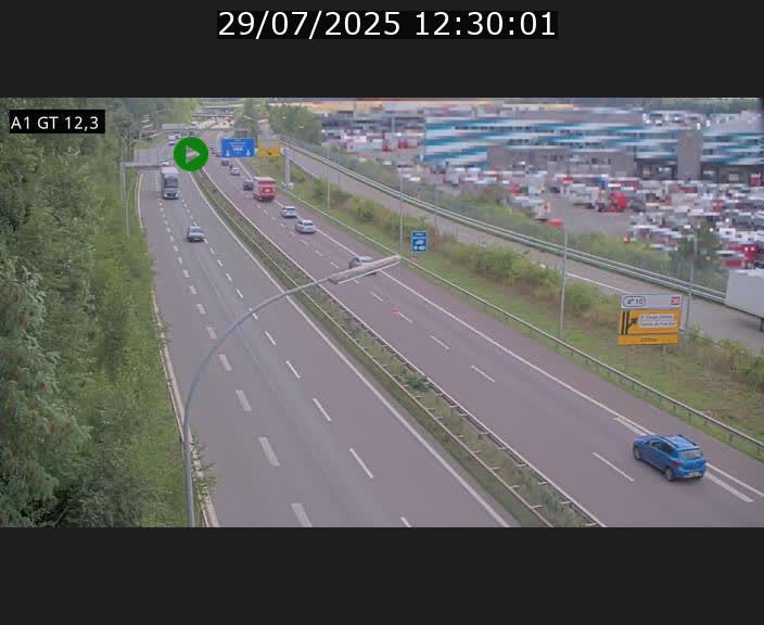 Traffic live webcam Luxembourg Senningerberg - A1 direction Allemagne - BK 12.3