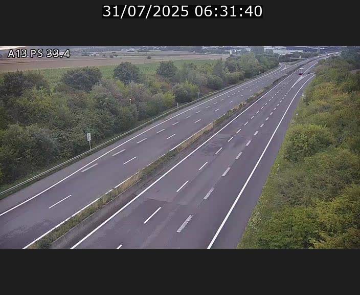 Webcam trafic sur A13 à hauteur de Mondorf-les-Bains en direction d'Altwies