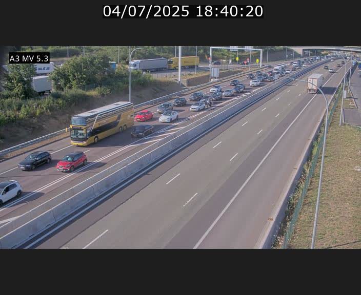 Webcam à l'Aire de Berchem au Luxembourg sur l'A3. Vue orientée vers la France