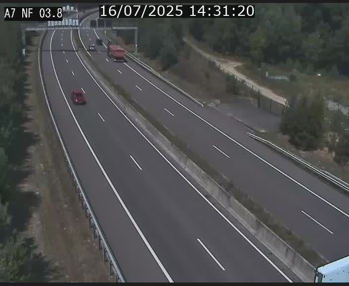 Webcam autoroute A7 au Luxembourg à la sortie du Tunnel Stafelter vers le Nord