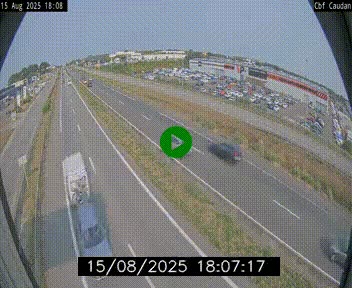 Webcam sur la N165 à hauteur de Caudan, dans le Morbihan.