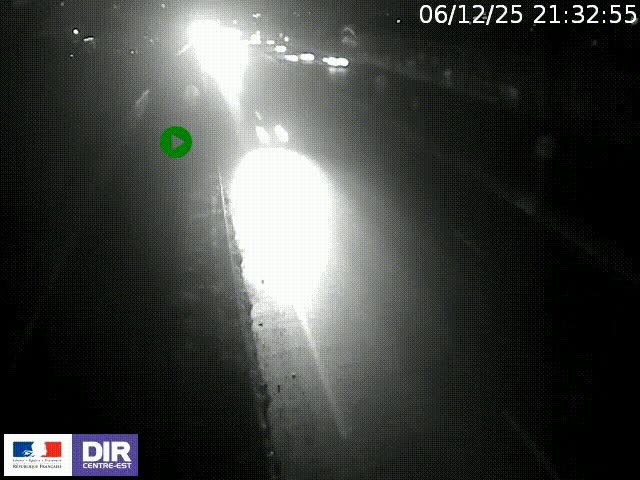 Webcam à Bron sur l'A43 à la jonction avec le boulevard périphérique de Lyon (D383). Vue orientée vers Lyon