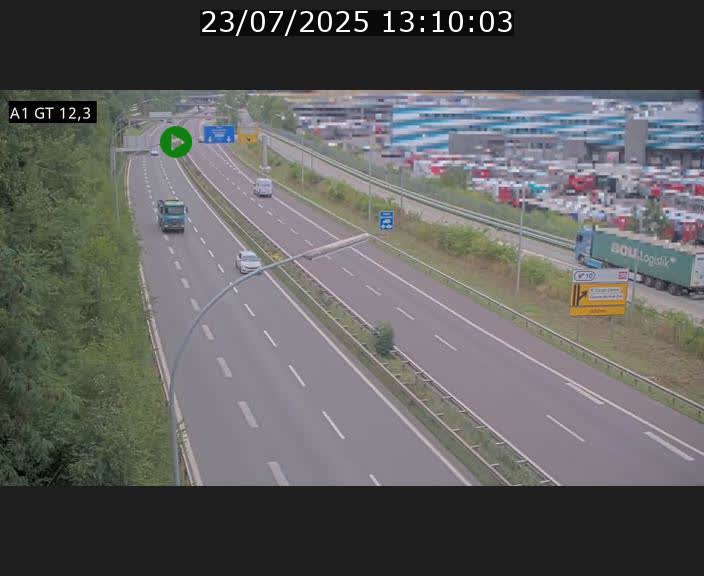 Traffic live webcam Luxembourg Senningerberg - A1 direction Allemagne - BK 12.3