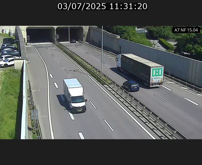 Caméra trafic Luxembourg - A7, Tunnel Mersch, entrée sud, direction Ettelbruck