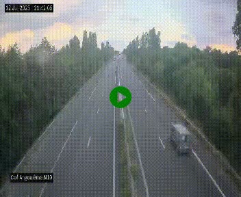 Webcam routière à la fin de la N10, en périphérique ouest d'Angouleme, proche de la jonction avec l'A10