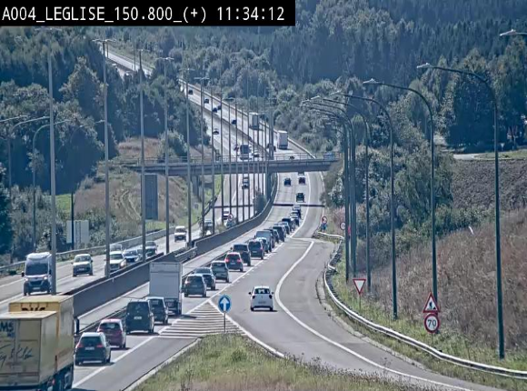 Caméra autoroute Belgique - Côte de Léglise, E411(A4) direction Luxembourg