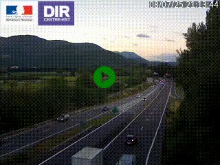 Caméra trafic à Meylan sur la Rocade-Sud de Grenoble en direction d'Aix-en-Provence
