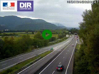 Caméra trafic à Meylan sur la Rocade-Sud de Grenoble en direction d'Aix-en-Provence