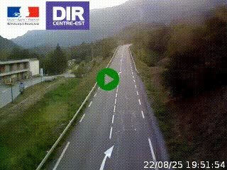 Web cam sur la N90 à Aime, en provenance de Bourg-Saint-Maurice et en direction d'Albertville