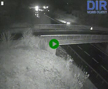 Webcam sur A84 à hauteur de Pont-Farcy, au niveau du pont autoroutier sur la Vire, au sud de Saint-Lô