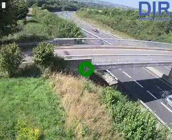 Webcam sur A84 à hauteur de Pont-Farcy, au niveau du pont autoroutier sur la Vire, au sud de Saint-Lô