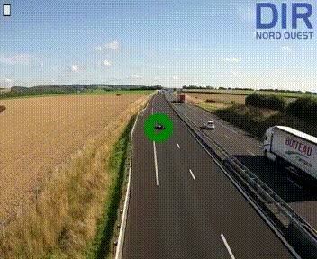 Webcam sur A84 à hauteur de l'échangeur de Poilley avec la N175, au sud d'Avranches