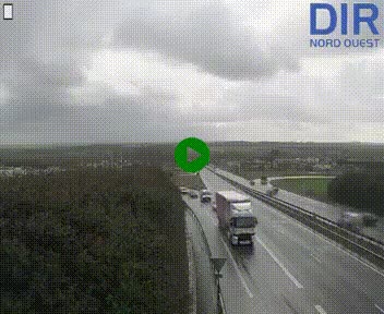 Webcam au début de l'A84 sur le périphérique Ouest de Caen (N814) à hauteur de la sortie 9, Porte de Bretagne