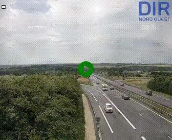 Webcam au début de l'A84 sur le périphérique Ouest de Caen (N814) à hauteur de la sortie 9, Porte de Bretagne