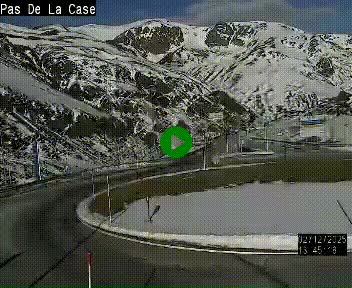 Webcam sur la N22 au niveau du poste frontière entre la France et Andorre à proximité de Pas de la Case à plus de 2000 mètres d'altitude