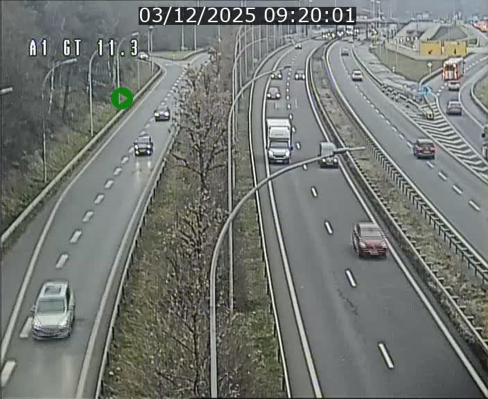Traffic live webcam Luxembourg Senningerberg - A1 direction Allemagne - BK 11.3