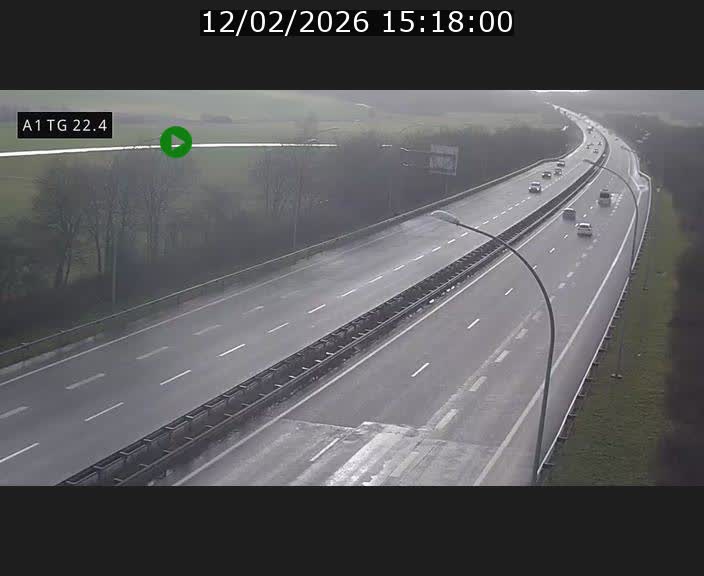 Traffic live webcam Luxembourg Flaxweiler - A1 direction Luxembourg - BK 22.4
