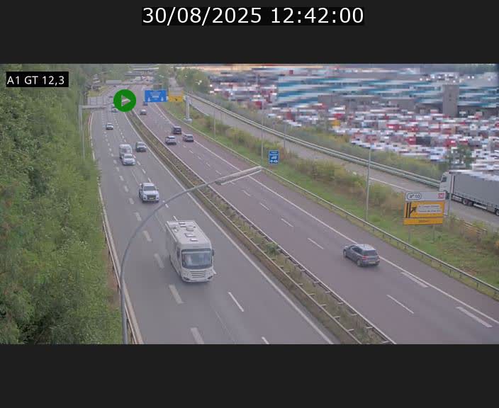 Traffic live webcam Luxembourg Senningerberg - A1 direction Allemagne - BK 12.3