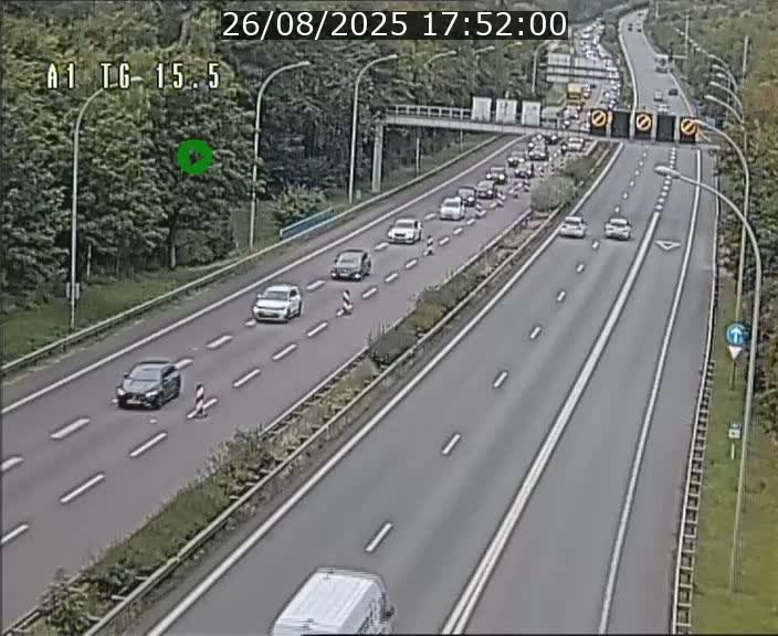 Traffic live webcam Luxembourg Munsbach - A1 direction Luxembourg - BK 15.5