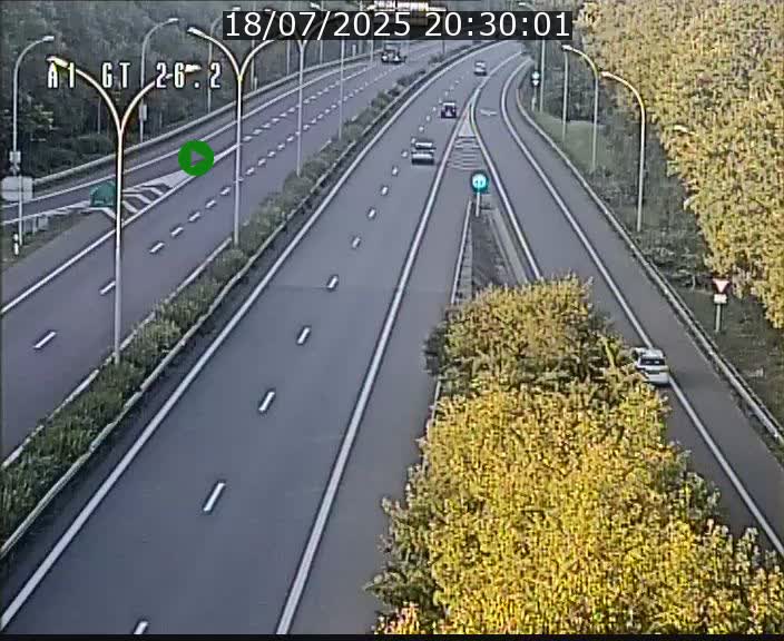 Traffic live webcam Luxembourg Grevenmacher - A1 direction Allemagne - BK 26.2