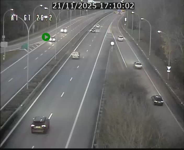 Traffic live webcam Luxembourg Grevenmacher - A1 direction Allemagne - BK 26.2
