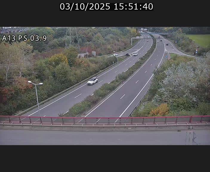 Traffic live webcam Luxembourg Differdange - A13 direction Esch-sur-Alzette - BK 3.9