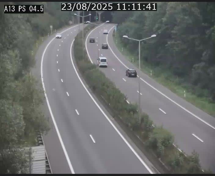 Traffic live webcam Luxembourg Differdange - A13 direction Esch-sur-Alzette - BK 4.5