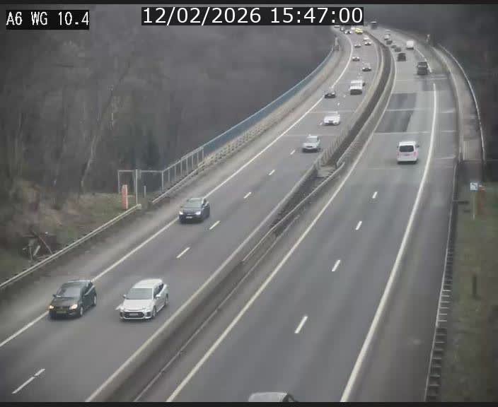 Traffic live webcam Luxembourg Mamer - A6 - BK 10.4 - direction Luxembourg/France/Allemagne