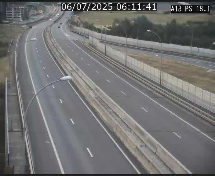 Traffic live webcam Luxembourg Dudelange - A13 direction Croix de Bettembourg - BK 18.1