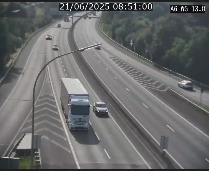 Traffic live webcam Luxembourg Mamer - A6 - BK 13 - direction Luxembourg/France/Allemagne